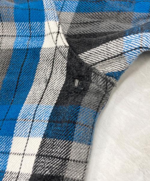 King Kole（キングコール）King Kole (キングコール) ヴィンテージチェックネルシャツ ブルー×グレー サイズ:不明の古着・服飾アイテム