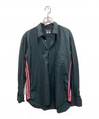 COMME des GARCONS HOMME DEUXコムデギャルソン オム ドゥ）の古着「トリコロールリボン サイドラインシャツ」｜ブラック
