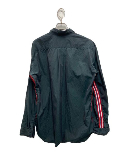 COMME des GARCONS HOMME DEUX（コムデギャルソン オム ドゥ）COMME des GARCONS HOMME DEUX (コムデギャルソン オム ドゥ) トリコロールリボン サイドラインシャツ ブラック サイズ:Lの古着・服飾アイテム
