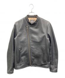 KADOYA（カドヤ）の古着「レザーライダースジャケット」｜ブラック