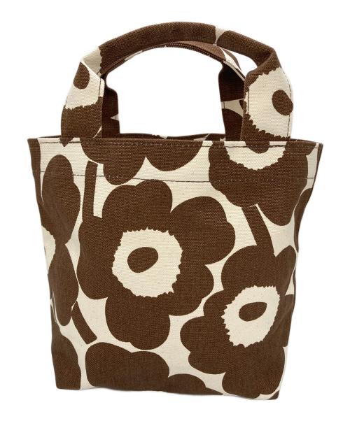marimekko（マリメッコ）marimekko (マリメッコ) Lunchbag Unikko ブラウンの古着・服飾アイテム