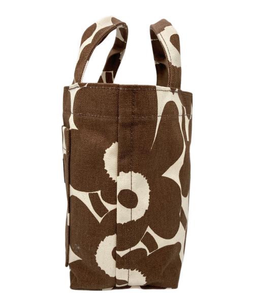 marimekko（マリメッコ）marimekko (マリメッコ) Lunchbag Unikko ブラウンの古着・服飾アイテム