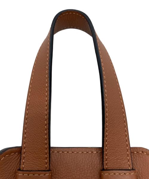 LOEWE（ロエベ）LOEWE (ロエベ) リピート アナグラム ハンモック スモール ブラウン×ベージュの古着・服飾アイテム