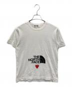 PLAY COMME des GARCONS×THE NORTH FACEプレイコムデギャルソン×ザ ノース フェイス）の古着「コラボプリントTシャツ」｜ホワイト