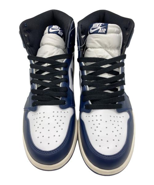 NIKE（ナイキ）NIKE (ナイキ) AIR JORDAN 1 HIGH OG GS ネイビー サイズ:28cm 未使用品の古着・服飾アイテム