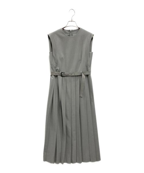 allureville（アルアバイル）allureville (アルアバイル) TRトロサイドスリットプリーツワンピース グレー サイズ:1の古着・服飾アイテム