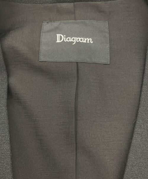 Diagram（ダイアグラム）Diagram (ダイアグラム) ケープスリーブジャケット ブラック サイズ:Mの古着・服飾アイテム