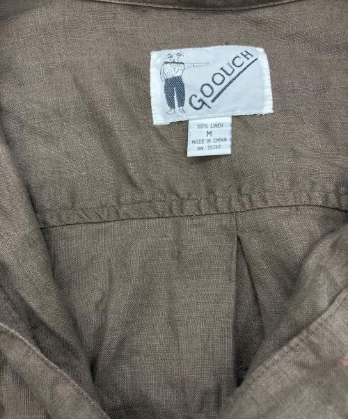GOOUCH（グーチ）GOOUCH (グーチ) ［古着］リネンシャツ ブラウン サイズ:Mの古着・服飾アイテム