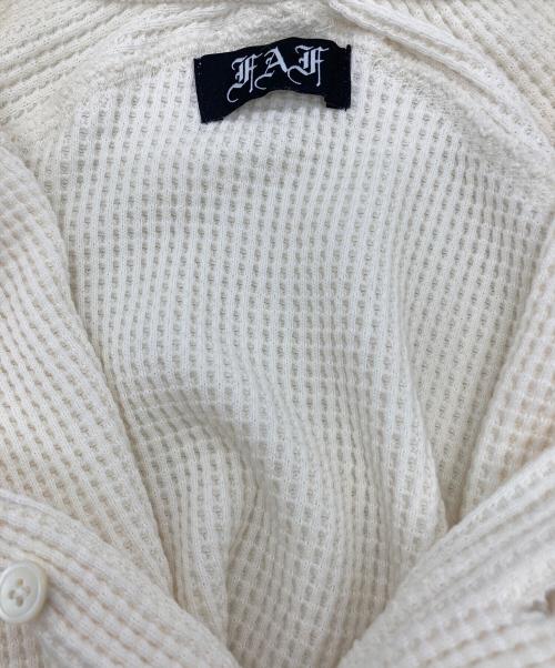 FAF（エフエーエフ）FAF (エフエーエフ) THERMAL HENLEY SHIRTS ホワイト サイズ:Mの古着・服飾アイテム