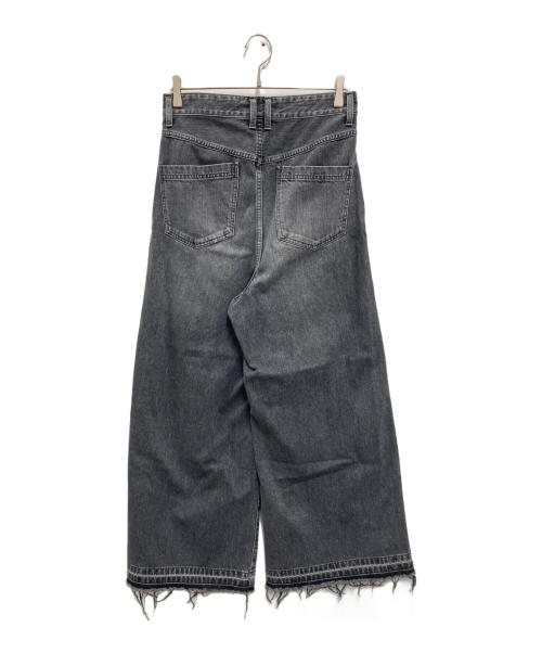 juha（ユハ）juha (ユハ) DAMAGE BAGGY DENIM PANTS ブラック サイズ:2の古着・服飾アイテム