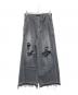 juha（ユハ）の古着「DAMAGE BAGGY DENIM PANTS」｜ブラック