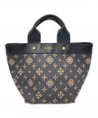 russetラシット）の古着「総柄パチングハンドバッグ」｜ブラック