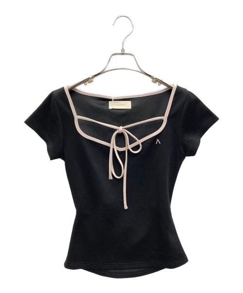 ANDMARY（アンドマリー）ANDMARY (アンドマリー) Collie ribbon tops ブラック サイズ:FREE 未使用品の古着・服飾アイテム
