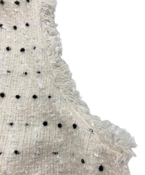 maison de Dolce.（メゾンドドルチェ）maison de Dolce. (メゾンドドルチェ) candy tweed vest ホワイト サイズ:FREE 未使用品の古着・服飾アイテム