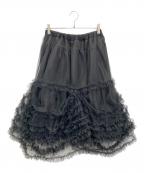 rosy monsterロージーモンスター）の古着「kushu kushu tulle skirt」｜ブラック