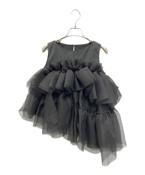 sheller（シェリエ）sheller (シェリエ) BLOOM organdy tops ブラック サイズ:FREE 未使用品の古着・服飾アイテム