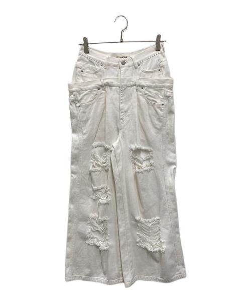 THE TOE（ザ・トゥー）THE TOE (ザ・トゥー) THETOE LEXINGTON DOUBLE BELT DENIM ホワイト サイズ:XS 未使用品の古着・服飾アイテム