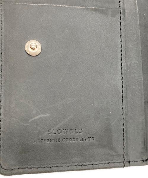 SLOW&CO（スロウアンドコー）SLOW&CO (スロウアンドコー) レザーウォレット ブラックの古着・服飾アイテム