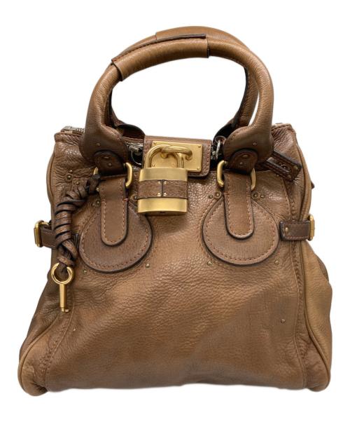 Chloe（クロエ）Chloe (クロエ) レザートートバッグ ブラウンの古着・服飾アイテム