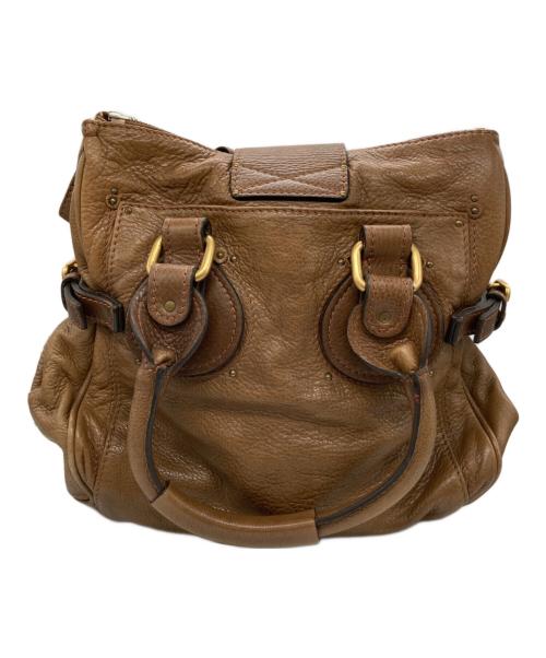 Chloe（クロエ）Chloe (クロエ) レザートートバッグ ブラウンの古着・服飾アイテム