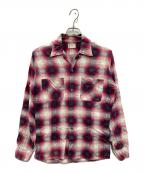 TOWN CRAFTタウンクラフト）の古着「オンブレチェックシャツ」｜レッド×ホワイト