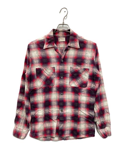 TOWN CRAFT（タウンクラフト）TOWN CRAFT (タウンクラフト) オンブレチェックシャツ レッド×ホワイト サイズ:SIZE Sの古着・服飾アイテム