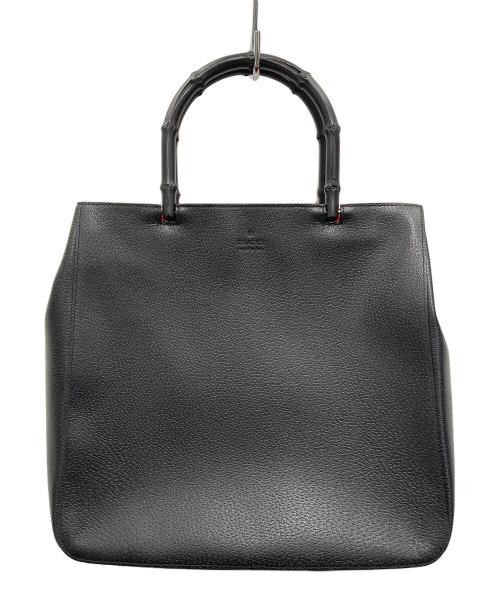 GUCCI（グッチ）GUCCI (グッチ) バンブーハンドルトートバッグ ブラックの古着・服飾アイテム