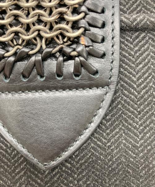 Christian Dior（クリスチャン ディオール）Christian Dior (クリスチャン ディオール) チェーンフラップヘリンボーントートバッグ ブラックの古着・服飾アイテム