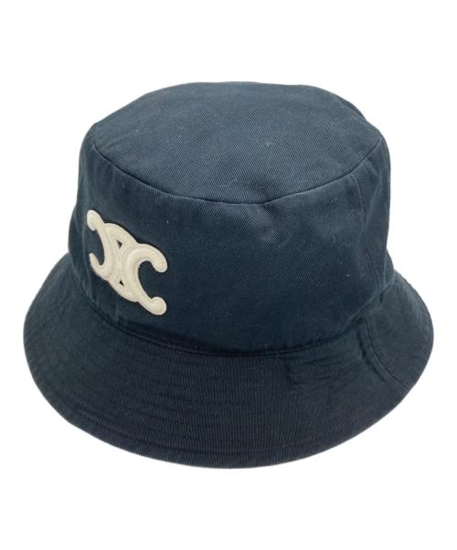 CELINE（セリーヌ）CELINE (セリーヌ) トリオンフバケットハット ブラック サイズ:S(57㎝)の古着・服飾アイテム