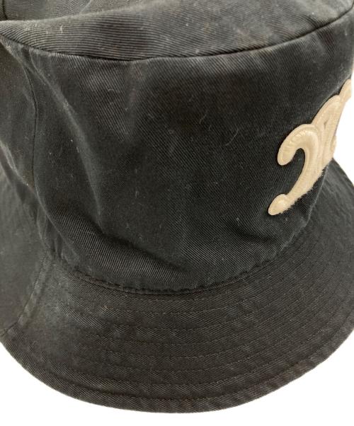 CELINE（セリーヌ）CELINE (セリーヌ) トリオンフバケットハット ブラック サイズ:S(57㎝)の古着・服飾アイテム
