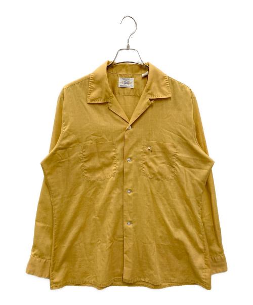 ARROW（アロー）ARROW (アロー) ［古着］ヴィンテージオープンカラーシャツ イエロー サイズ:Lの古着・服飾アイテム