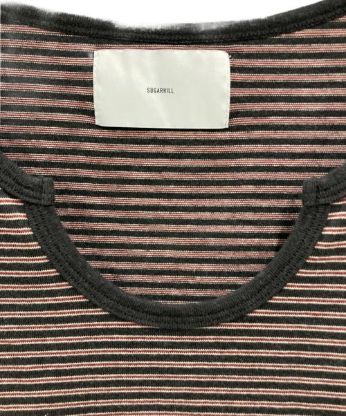 SUGARHILL（シュガーヒル）SUGARHILL (シュガーヒル) STRIPE TEE ブラック×レッド サイズ:2の古着・服飾アイテム
