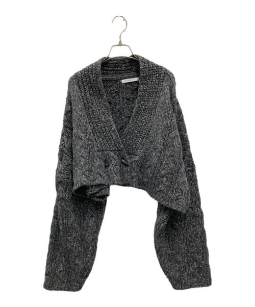 ETRE（エトレ）etre (エトレ) ミックスヤーンショートニットカーディガン グレー サイズ:FREEの古着・服飾アイテム