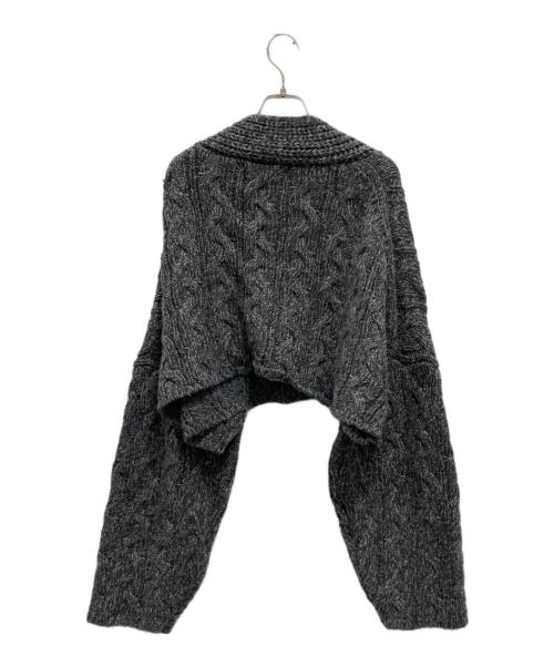ETRE（エトレ）etre (エトレ) ミックスヤーンショートニットカーディガン グレー サイズ:FREEの古着・服飾アイテム