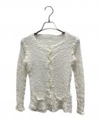 me ISSEY MIYAKEミーイッセイ ミヤケ）の古着「シワ加工カーディガン」｜ホワイト