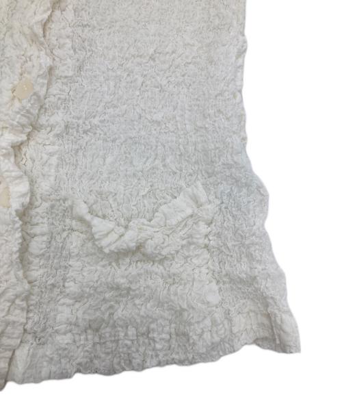 me ISSEY MIYAKE（ミーイッセイ ミヤケ）me ISSEY MIYAKE (ミーイッセイ ミヤケ) シワ加工カーディガン ホワイト サイズ:FREEの古着・服飾アイテム