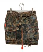 Christian Diorクリスチャン ディオール）の古着「カモフラージュ柄タイトスカート」｜カーキ