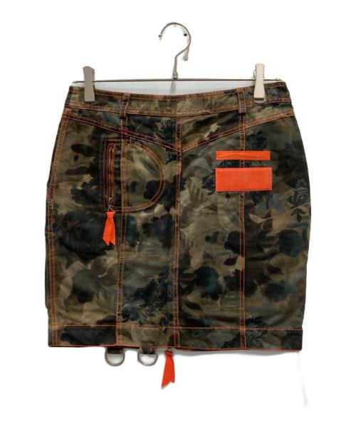 Christian Dior（クリスチャン ディオール）Christian Dior (クリスチャン ディオール) カモフラージュ柄タイトスカート カーキ サイズ:36の古着・服飾アイテム