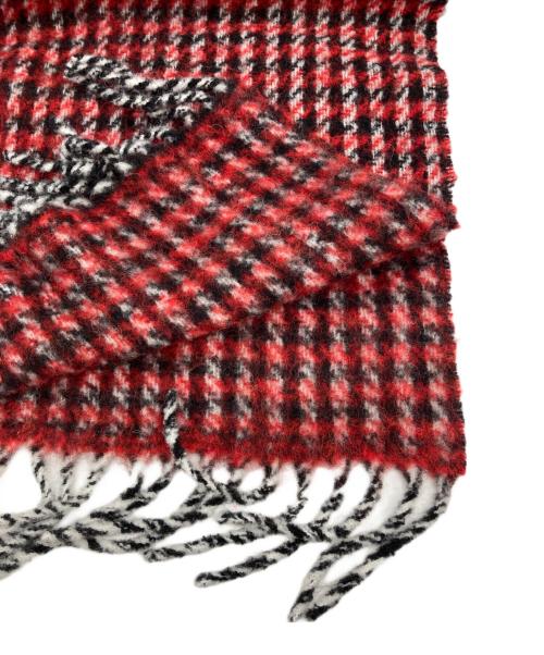 GANNI（ガニー）Ganni (ガニー) Check Mix Woven Scarf レッドの古着・服飾アイテム
