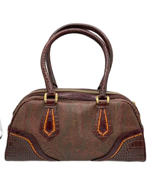 ETRO（エトロ）ETRO (エトロ) ペイズリー柄ミニボストンバッグ ブラウンの古着・服飾アイテム