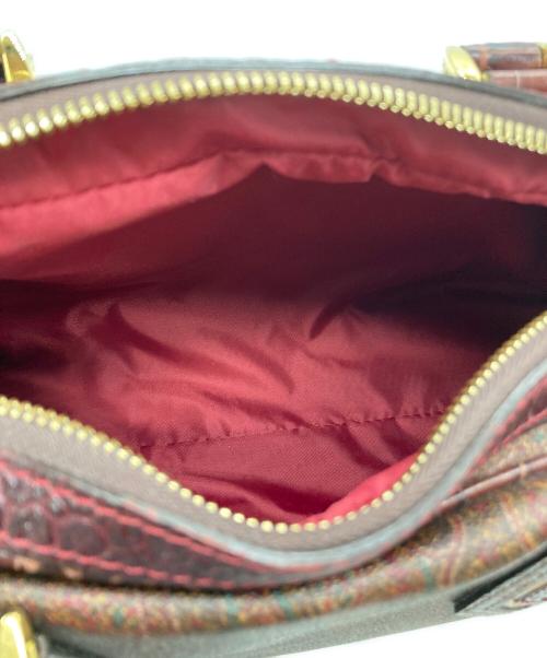 ETRO（エトロ）ETRO (エトロ) ペイズリー柄ミニボストンバッグ ブラウンの古着・服飾アイテム