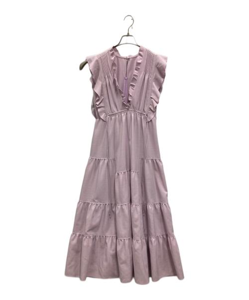 Snidel（スナイデル）Snidel (スナイデル) デザインティアードワンピース ピンクの古着・服飾アイテム