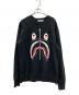 A BATHING APE（ア ベイシング エイプ）の古着「シャーククルーネックスウェット」｜ブラック