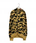 A BATHING APEア ベイシング エイプ）の古着「1STカモシャークジップパーカー」｜ベージュ