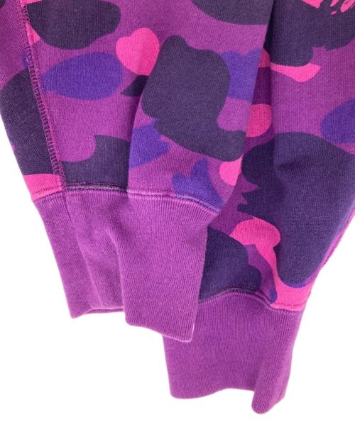 A BATHING APE（ア ベイシング エイプ）A BATHING APE (ア ベイシング エイプ) Camo Shark Full Zip Hoody パープル サイズ:2XLの古着・服飾アイテム