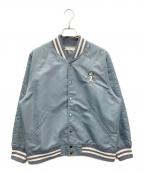 graniph×11ぴきのねこグラニフ×）の古着「刺繍スタジャン」｜ブルー