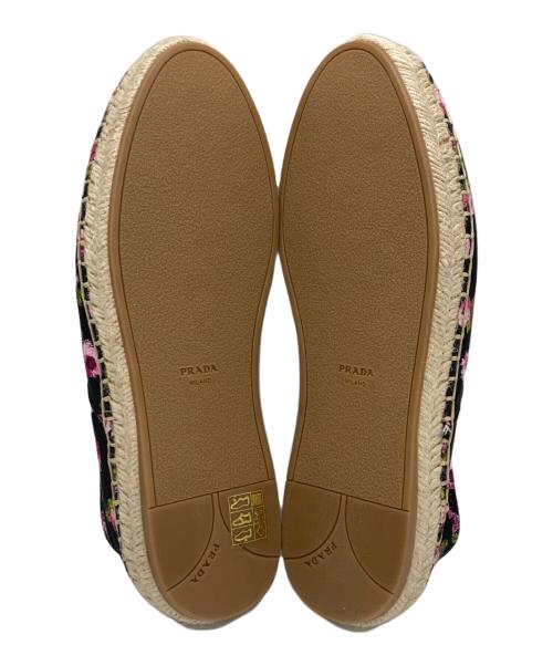 PRADA（プラダ）PRADA (プラダ) ギャバジン レースアップシューズ ブラック サイズ:37　1/2の古着・服飾アイテム