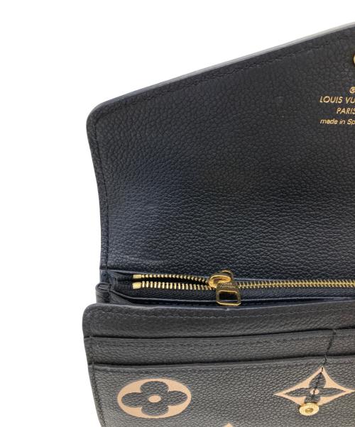 LOUIS VUITTON（ルイ ヴィトン）LOUIS VUITTON (ルイ ヴィトン) バイカラー モノグラム・アンプラント レザー ウォレット ブラック×ピンクの古着・服飾アイテム