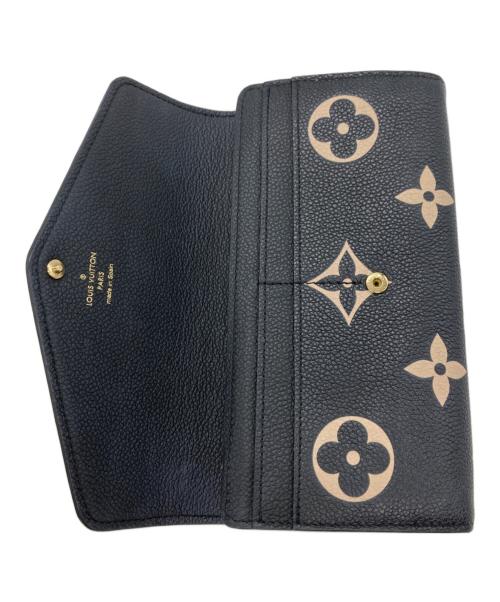 LOUIS VUITTON（ルイ ヴィトン）LOUIS VUITTON (ルイ ヴィトン) バイカラー モノグラム・アンプラント レザー ウォレット ブラック×ピンクの古着・服飾アイテム