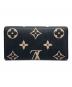 LOUIS VUITTON (ルイ ヴィトン) バイカラー モノグラム・アンプラント レザー ウォレット ブラック×ピンク：60000円